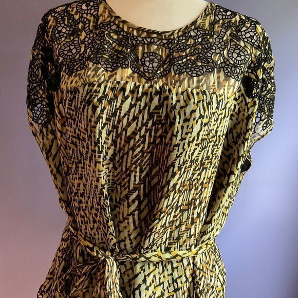 Green, Black and Tan Tunic size PXL 16 Coldwater Creek - Picture 1 of 6